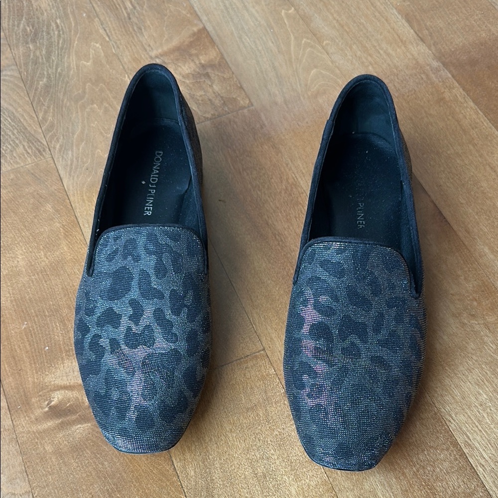 Donald J Pliner Animal Print Emile Loafers 8